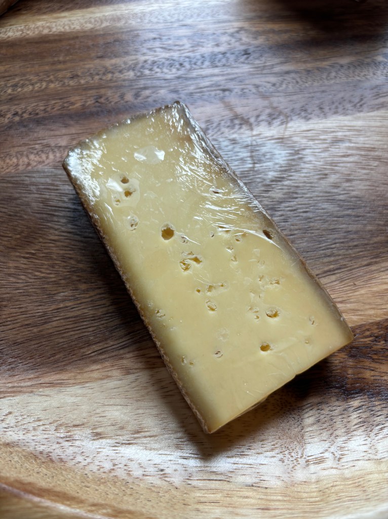 A wedge of sheep's milk cheese from Galax VA.