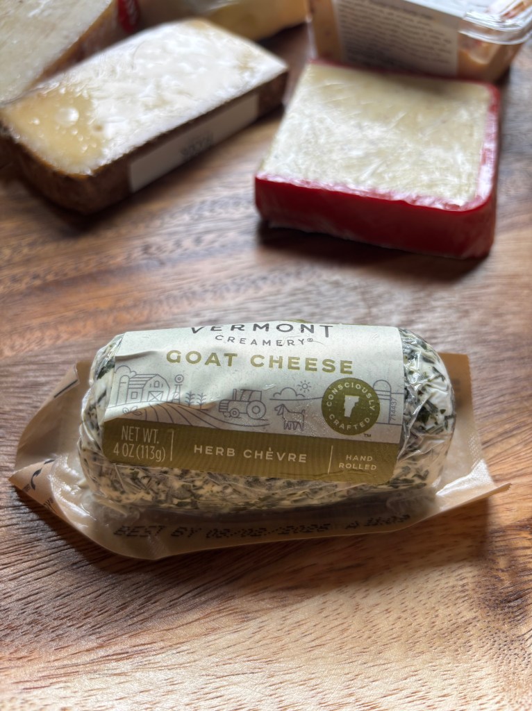 A small log of herby chévre.